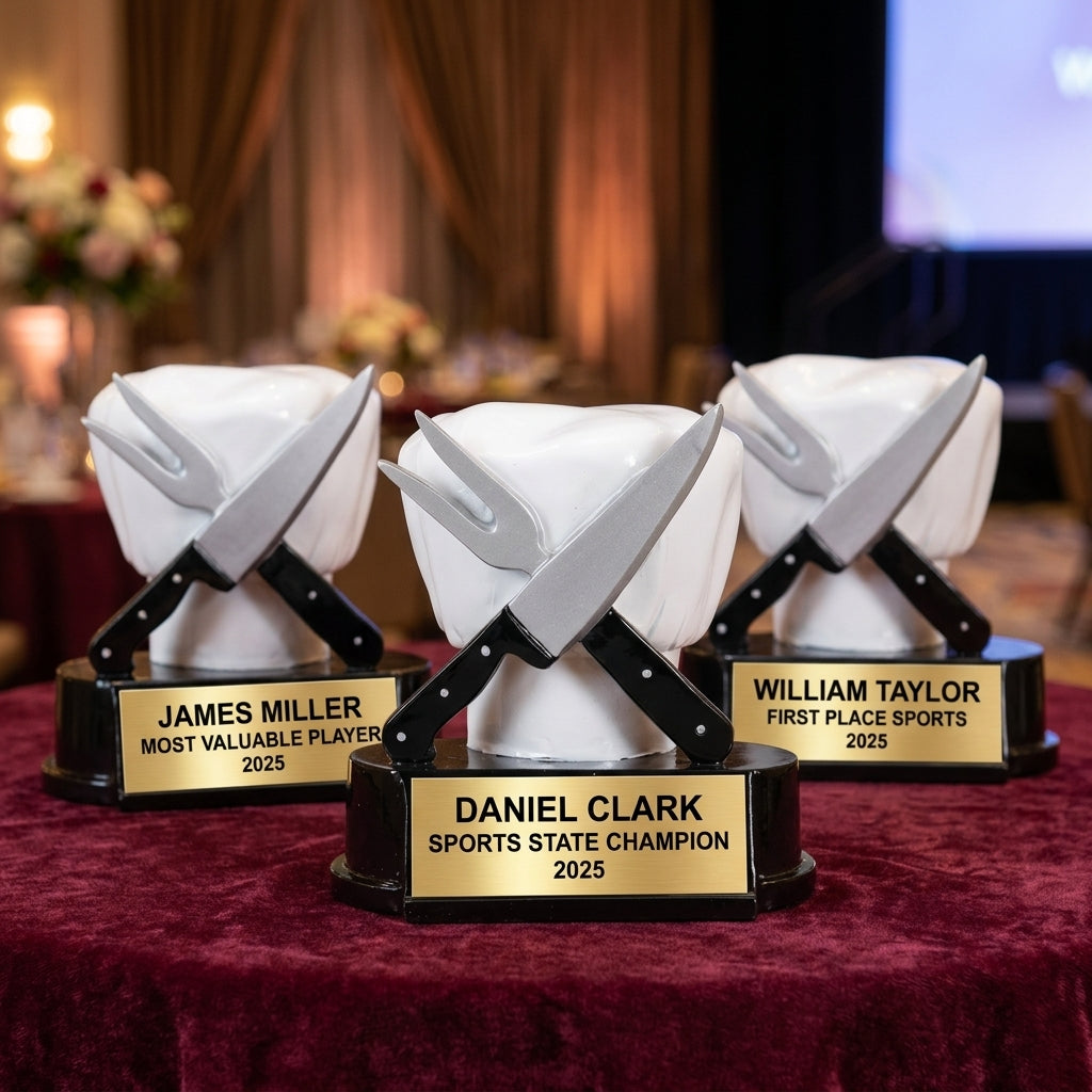 Personalized | Culinary Award | Custom Engraved | Chef Trophy | Cooking Competition | Personalized Chef | Engraved Award | Restaurant Gift - View 6