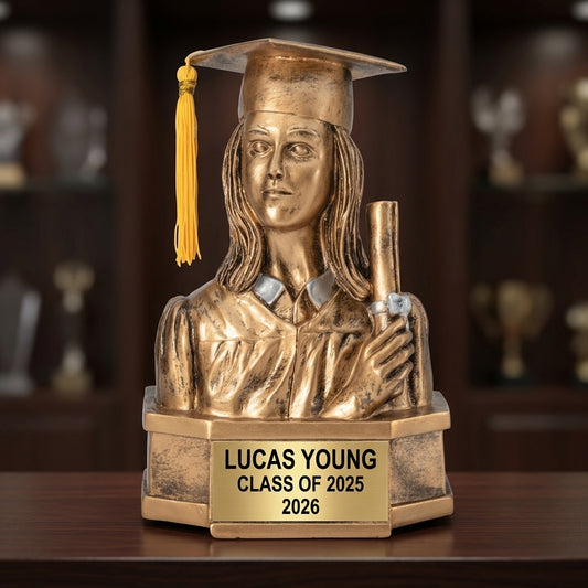 Graduation Award Trophy | Personalized Gift | Custom Engraved | Female Graduate | Valedictorian Gift | Class of 2025 - View 2