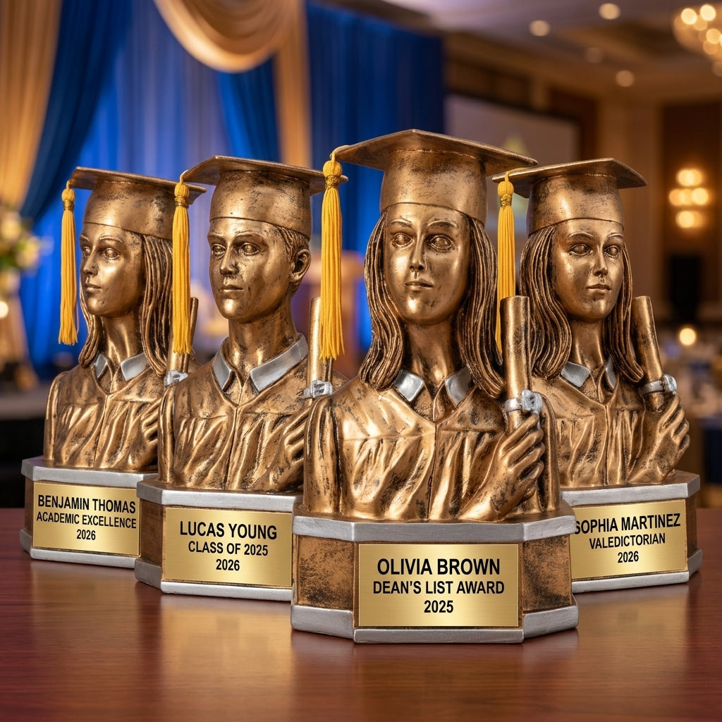 Graduation Award Trophy | Personalized Gift | Custom Engraved | Female Graduate | Valedictorian Gift | Class of 2025 - View 6