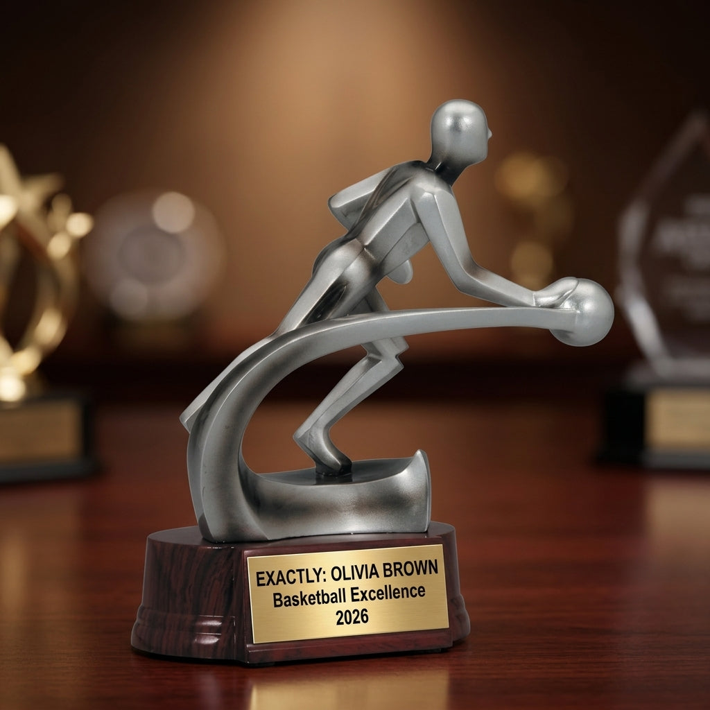 Basketball Award Trophy | Personalized | Custom Engraved | Basketball Trophy | Team Award | End of Season | Player Gift - View 2