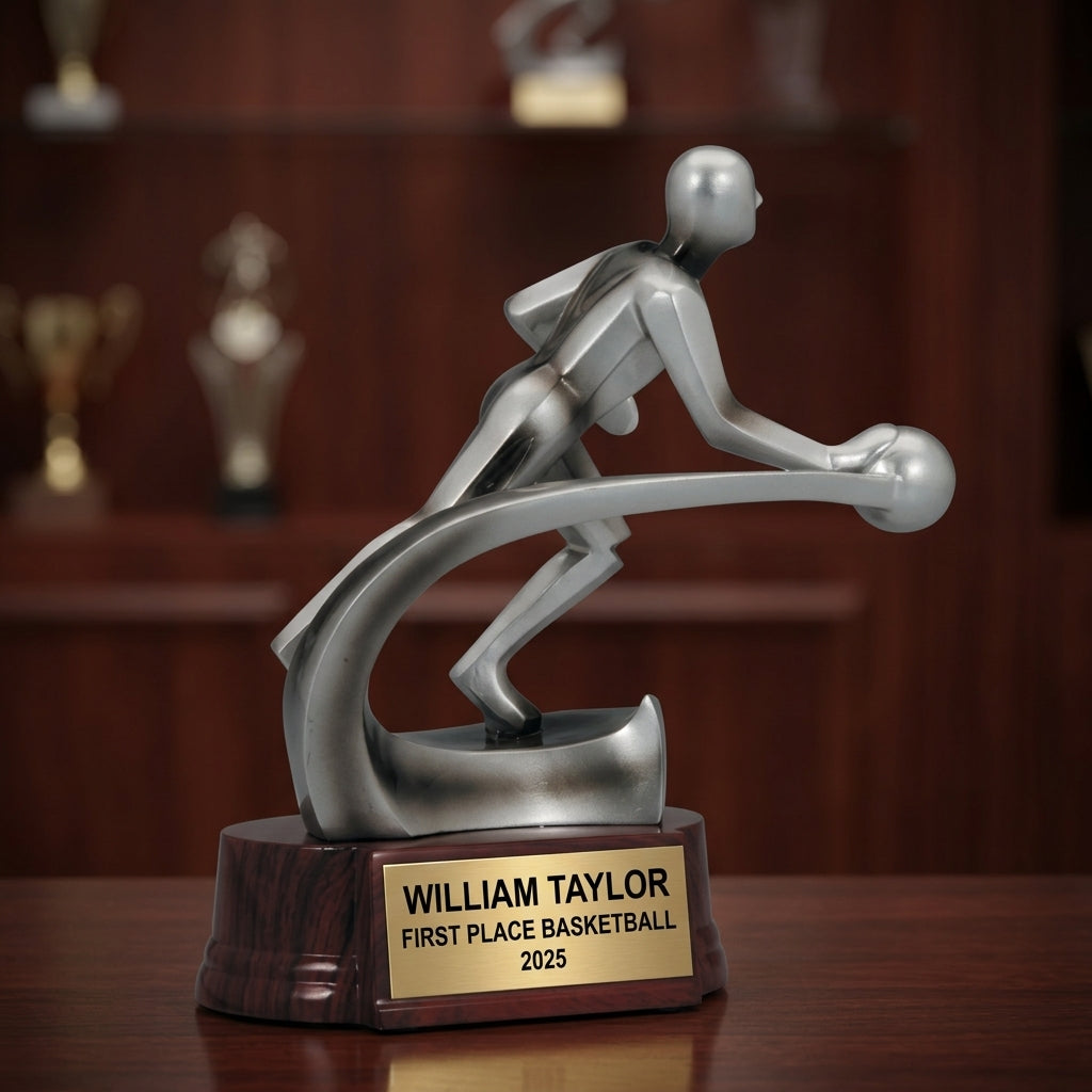 Basketball Award Trophy | Personalized | Custom Engraved | Basketball Trophy | Team Award | End of Season | Player Gift - View 3