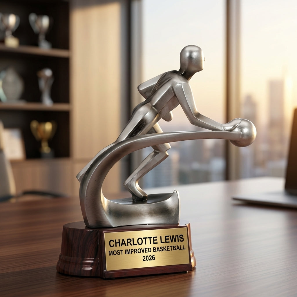 Basketball Award Trophy | Personalized | Custom Engraved | Basketball Trophy | Team Award | End of Season | Player Gift - View 5