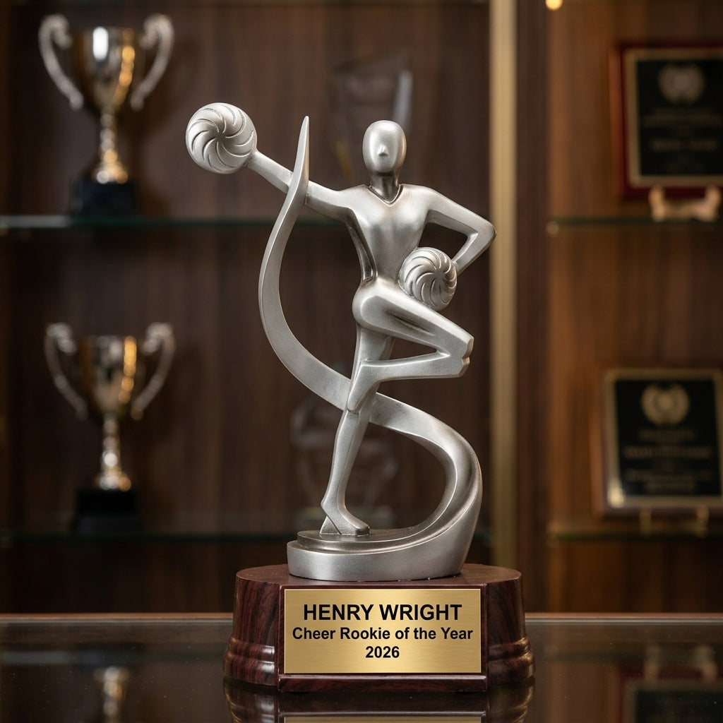 Cheer Trophy Award | Personalized Cheerleading Award | Custom Engraved Cheer Award | Cheerleading Trophy | Cheer Gift - View 1