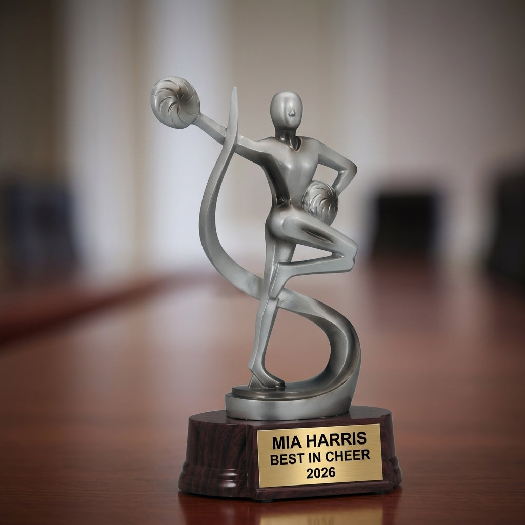 Cheer Trophy Award | Personalized Cheerleading Award | Custom Engraved Cheer Award | Cheerleading Trophy | Cheer Gift - View 2
