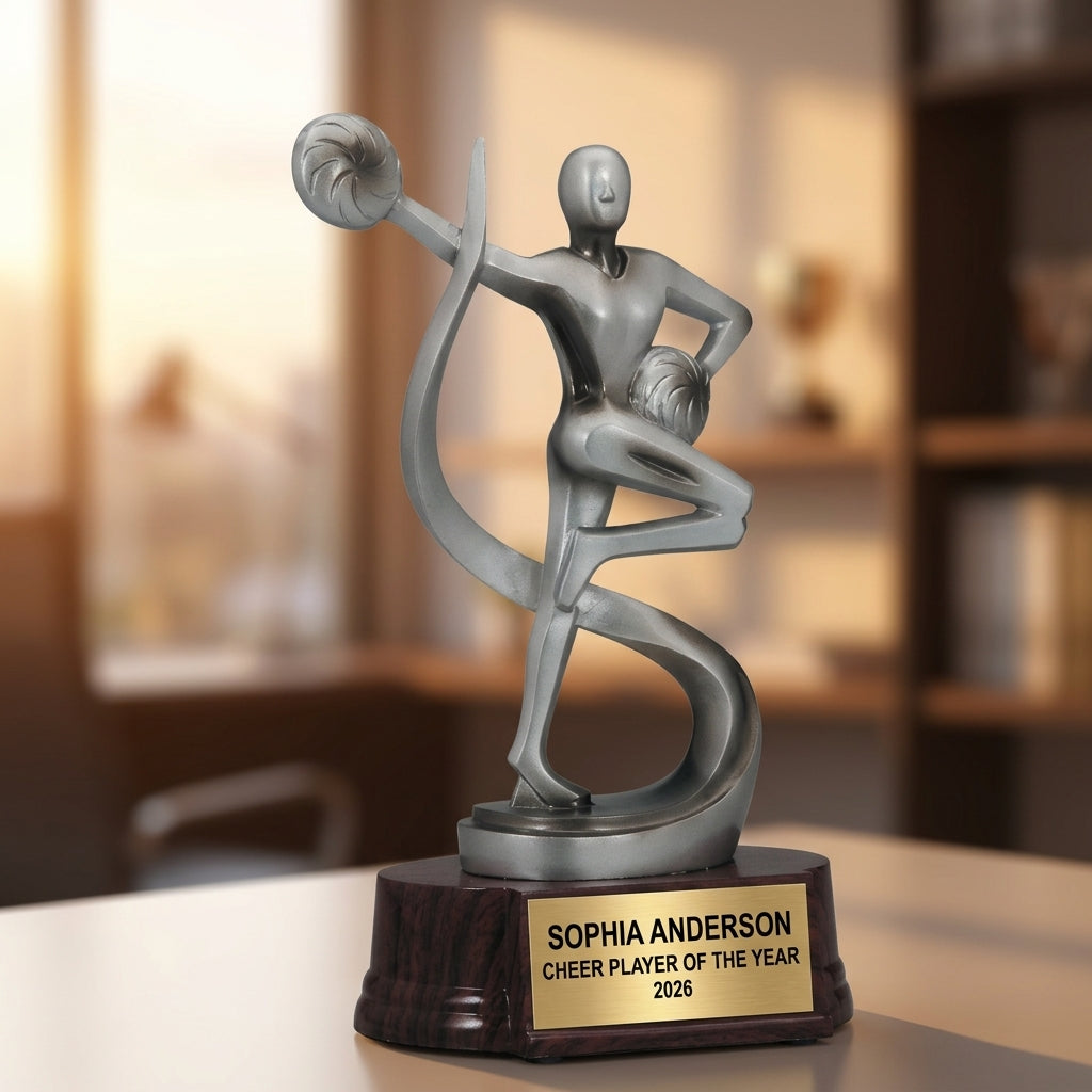 Cheer Trophy Award | Personalized Cheerleading Award | Custom Engraved Cheer Award | Cheerleading Trophy | Cheer Gift - View 5