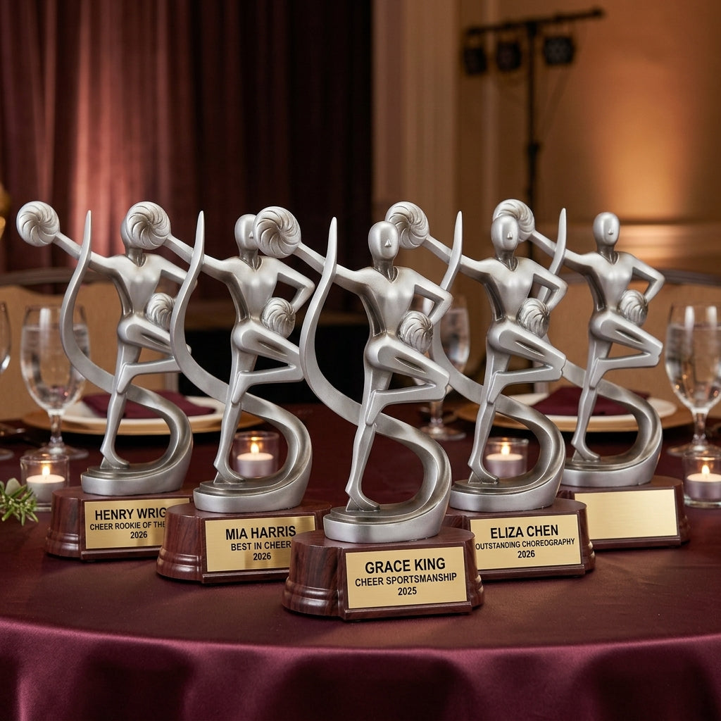 Cheer Trophy Award | Personalized Cheerleading Award | Custom Engraved Cheer Award | Cheerleading Trophy | Cheer Gift - View 6