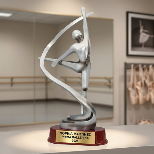 Dance Award Trophy | Personalized | Custom Engraved | Ballet Recital Gift | Dance Competition Champion | Engraved Dance Trophy - View 2
