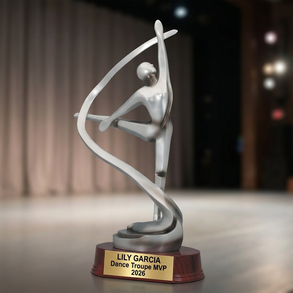 Dance Award Trophy | Personalized | Custom Engraved | Ballet Recital Gift | Dance Competition Champion | Engraved Dance Trophy - View 3