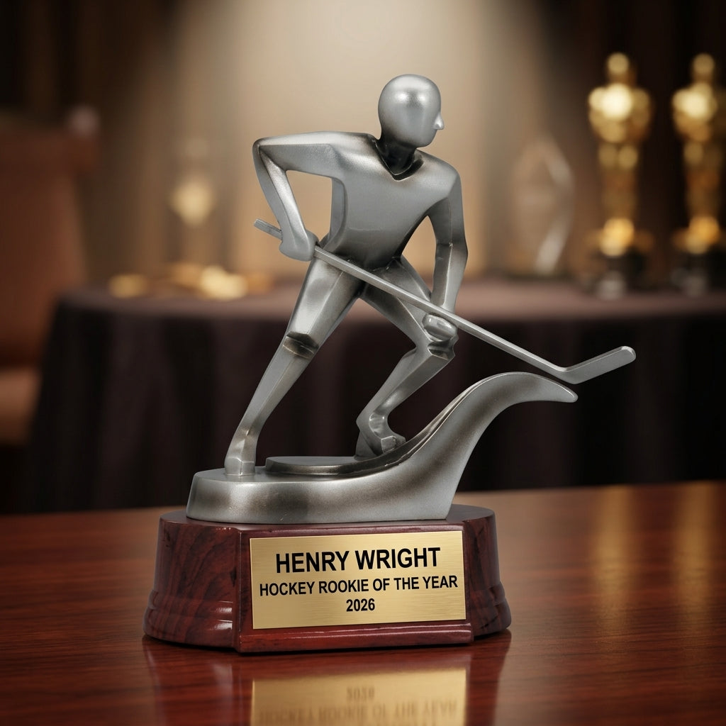 Hockey Award Trophy | Personalized Gift | Custom Engraved | Hockey Team Awards | Hockey Player Gift | Personalized Hockey Trophy - View 2