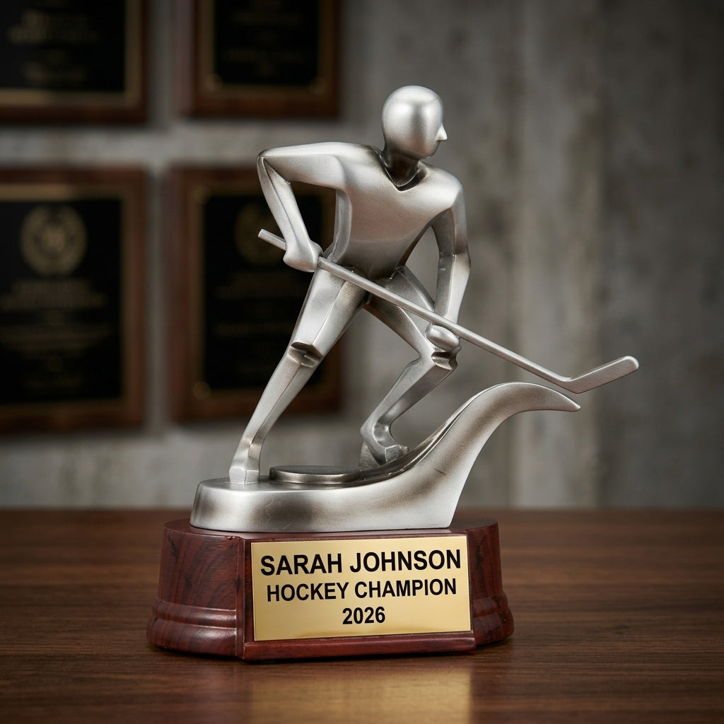 Hockey Award Trophy | Personalized Gift | Custom Engraved | Hockey Team Awards | Hockey Player Gift | Personalized Hockey Trophy - View 3