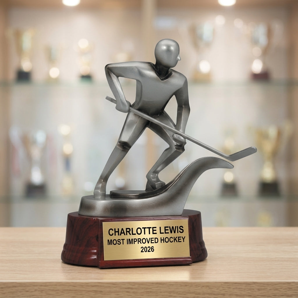 Hockey Award Trophy | Personalized Gift | Custom Engraved | Hockey Team Awards | Hockey Player Gift | Personalized Hockey Trophy - View 4