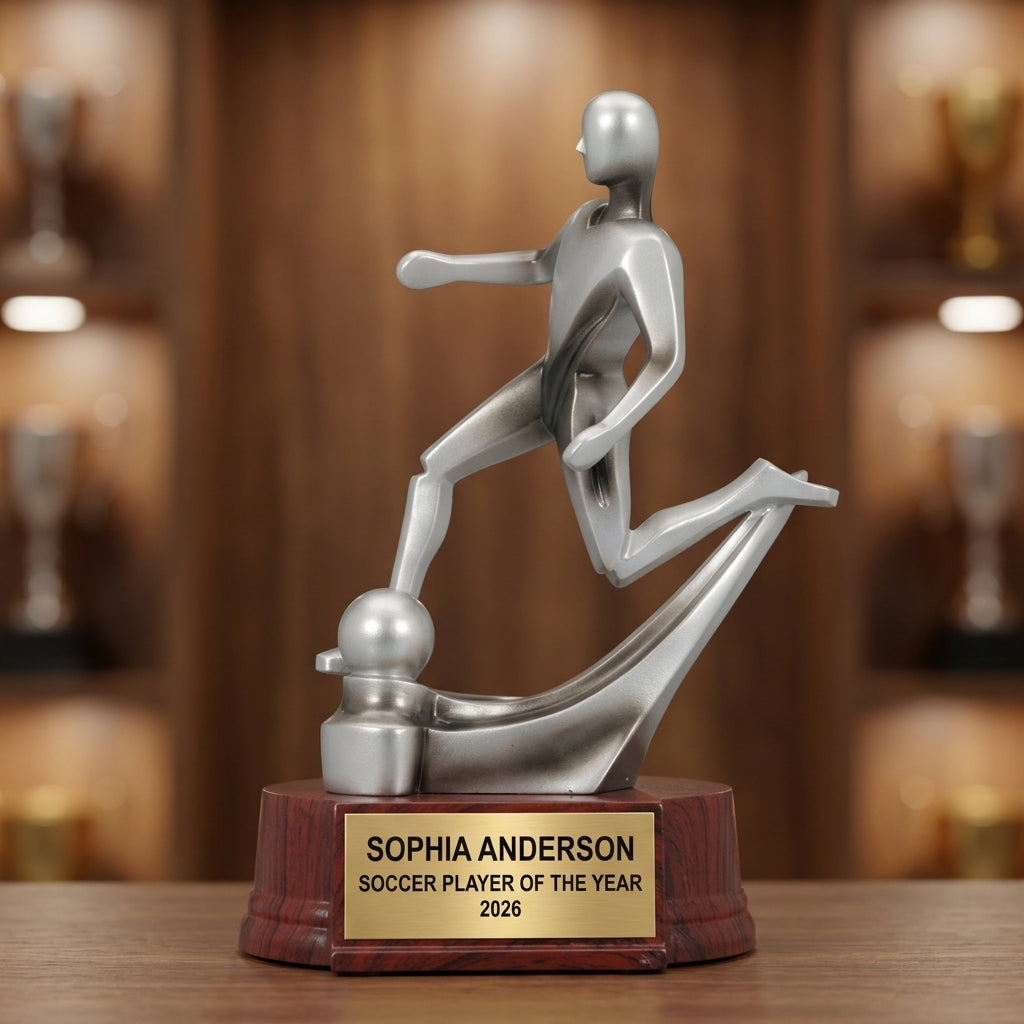 Soccer Award Trophy | Personalized Soccer Trophy | Custom Engraved | Soccer Gift | MVP Award | Golden Boot | Soccer Coach Gift - View 4