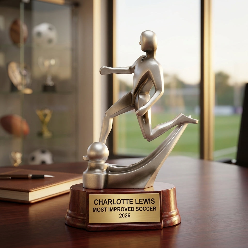 Soccer Award Trophy | Personalized Soccer Trophy | Custom Engraved | Soccer Gift | MVP Award | Golden Boot | Soccer Coach Gift - View 5