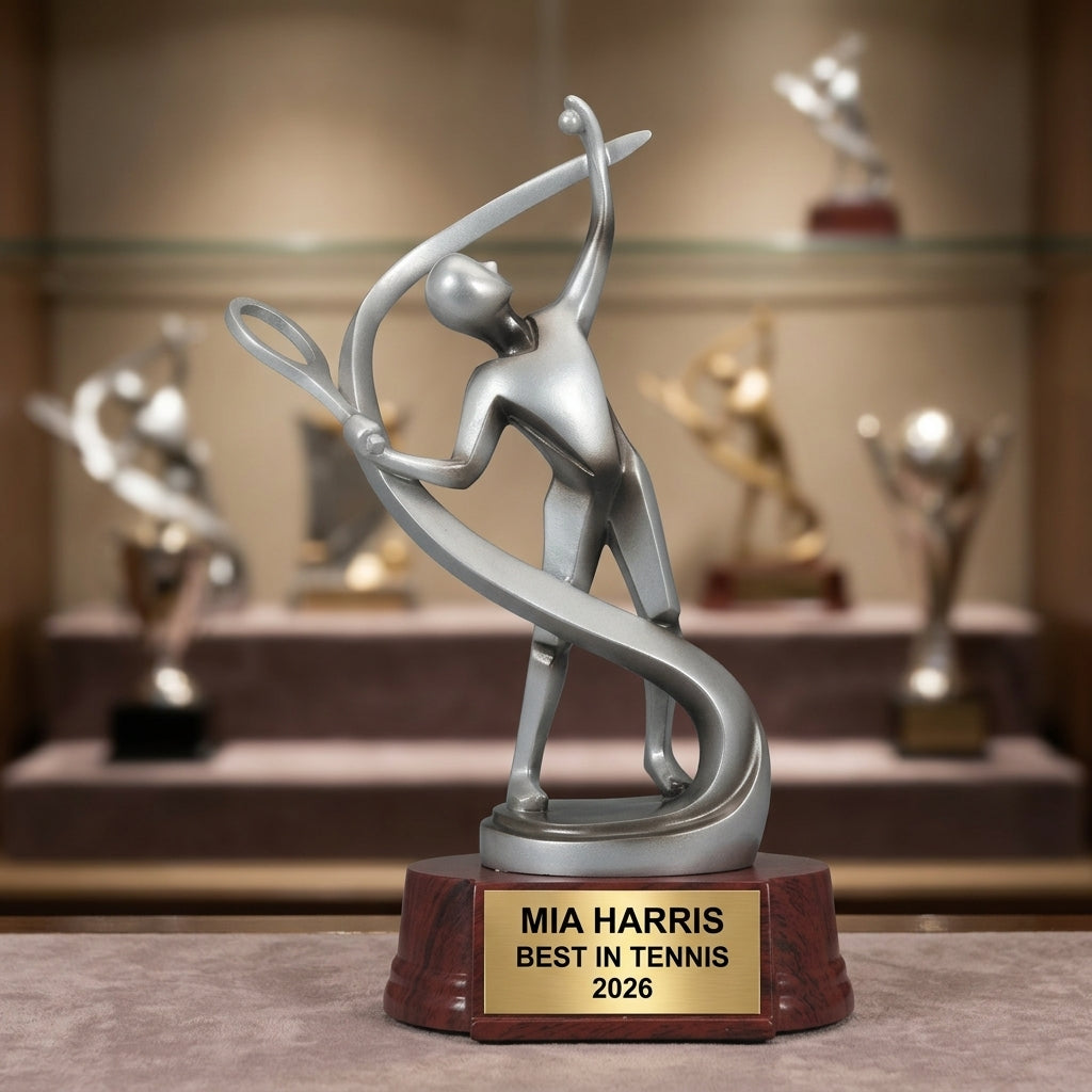 Personalized | Tennis Award | Custom Engraved | Tennis Trophy | Personalized Award | Engraved Gift | Tennis Player | Coach Gift - View 1