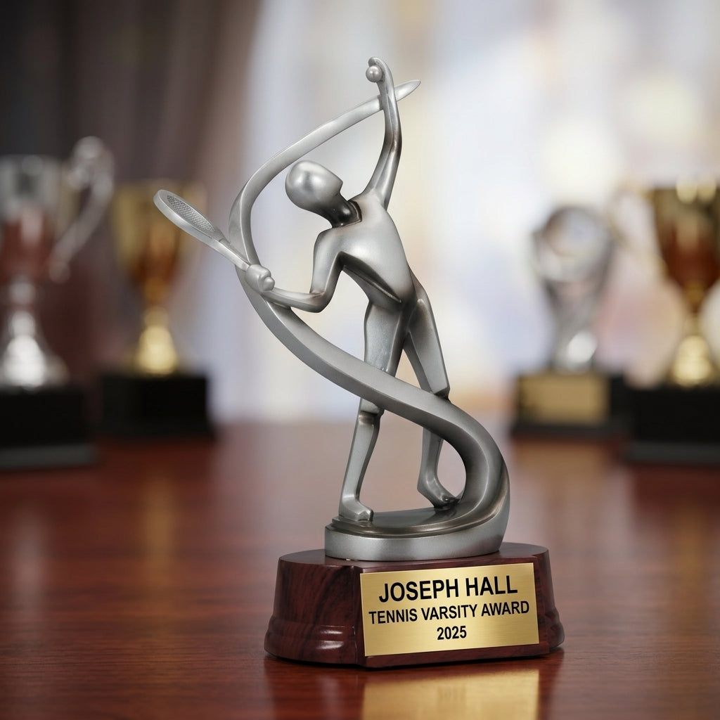 Personalized | Tennis Award | Custom Engraved | Tennis Trophy | Personalized Award | Engraved Gift | Tennis Player | Coach Gift - View 2