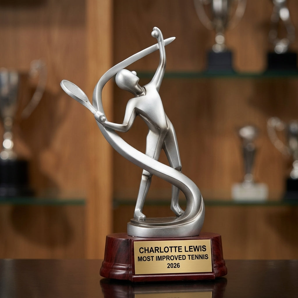 Personalized | Tennis Award | Custom Engraved | Tennis Trophy | Personalized Award | Engraved Gift | Tennis Player | Coach Gift - View 3