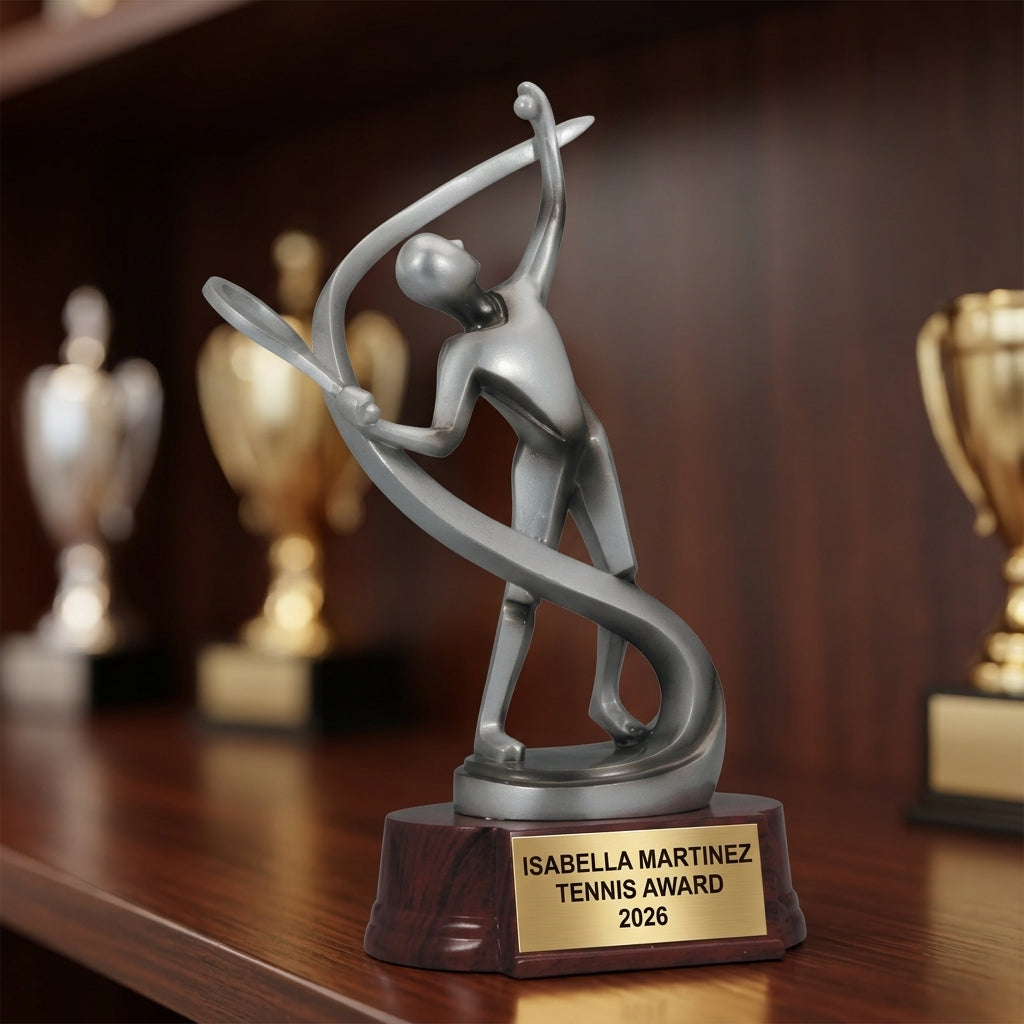 Personalized | Tennis Award | Custom Engraved | Tennis Trophy | Personalized Award | Engraved Gift | Tennis Player | Coach Gift - View 4
