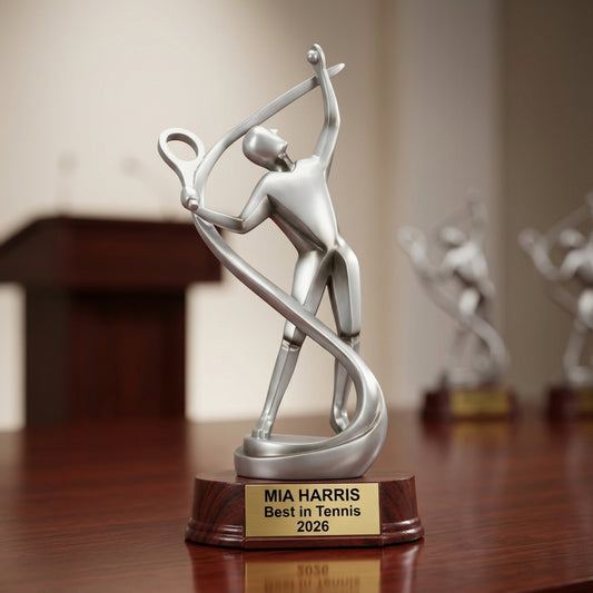 Personalized | Tennis Award | Custom Engraved | Tennis Trophy | Personalized Award | Engraved Gift | Champion Trophy | Coach Gift - View 2