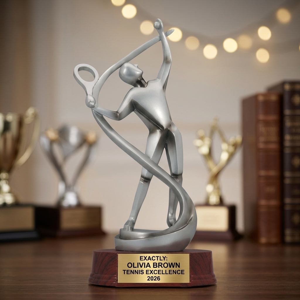 Personalized | Tennis Award | Custom Engraved | Tennis Trophy | Personalized Award | Engraved Gift | Champion Trophy | Coach Gift - View 4