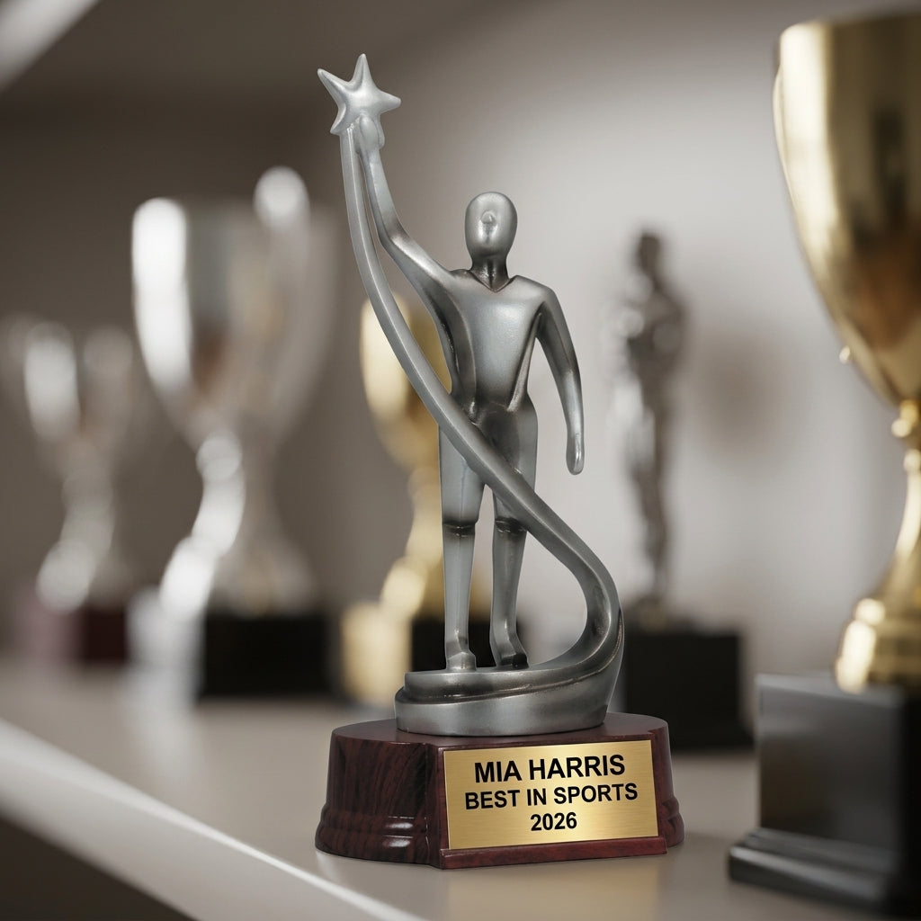 Tennis Award Trophy | Personalized | Custom Engraved | Tennis Champion | Sports Award | Tennis Gift | Player Award - View 4