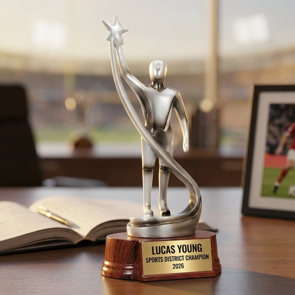 Tennis Award Trophy | Personalized | Custom Engraved | Tennis Champion | Sports Award | Tennis Gift | Player Award - View 5