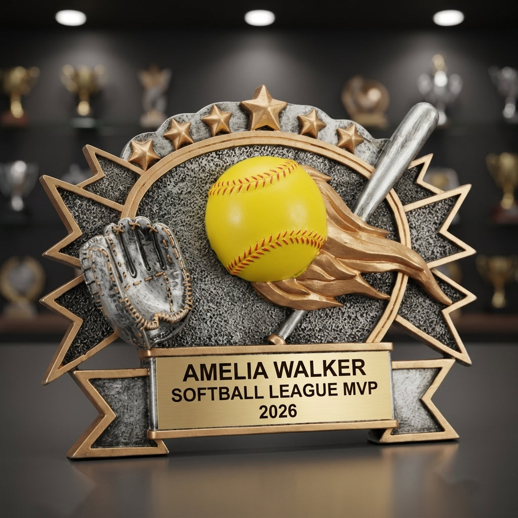 Personalized | Softball Award | Custom Engraved | Softball Trophy | Personalized Award | Team Gift | Coach Appreciation | MVP Recognition - View 3
