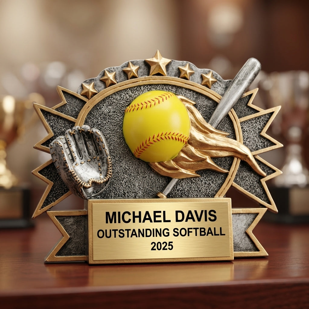 Personalized | Softball Award | Custom Engraved | Softball Trophy | Personalized Award | Team Gift | Coach Appreciation | MVP Recognition - View 4