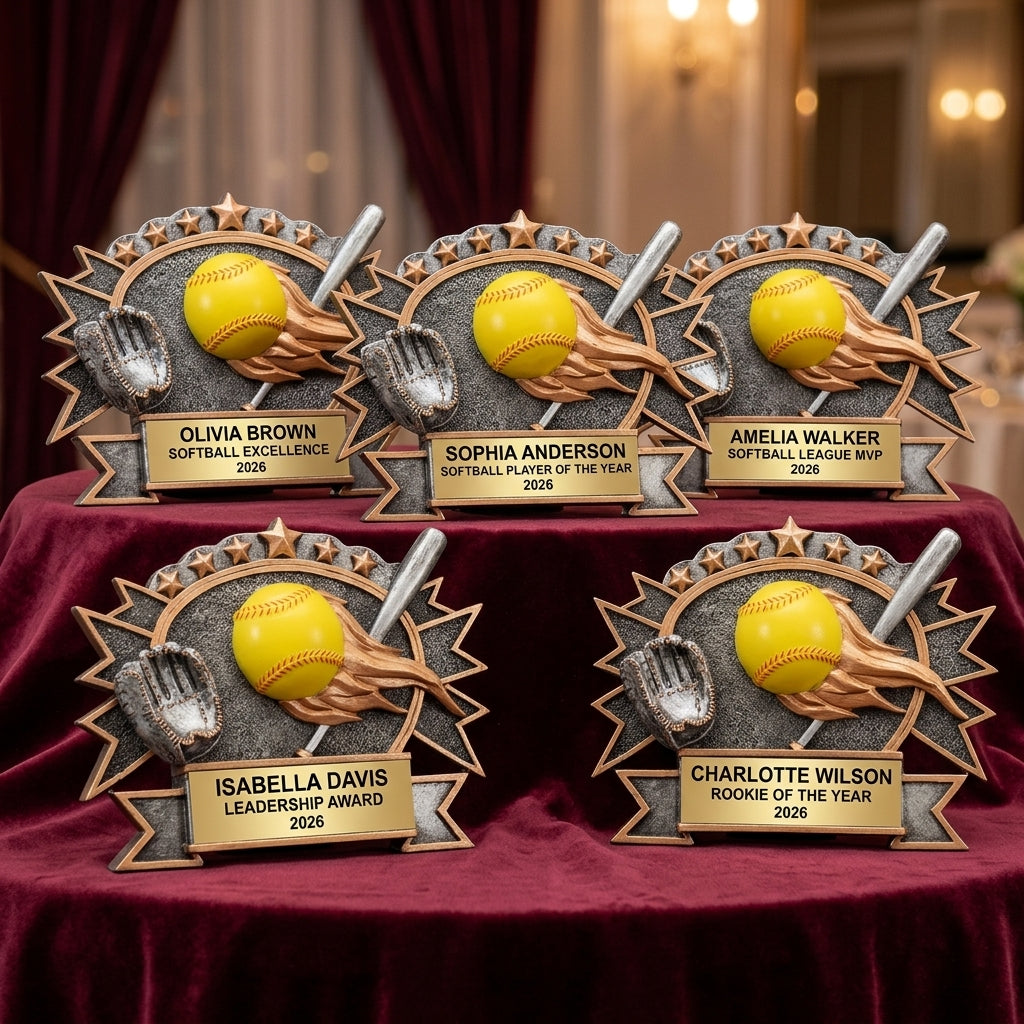 Personalized | Softball Award | Custom Engraved | Softball Trophy | Personalized Award | Team Gift | Coach Appreciation | MVP Recognition - View 6