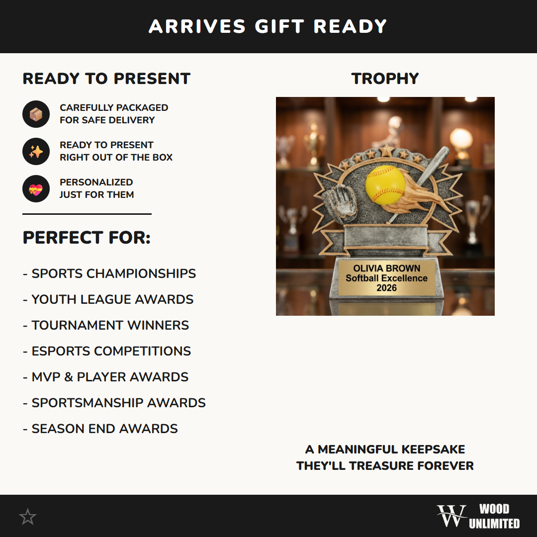 Personalized | Softball Award | Custom Engraved | Softball Trophy | Personalized Award | Team Gift | Coach Appreciation | MVP Recognition