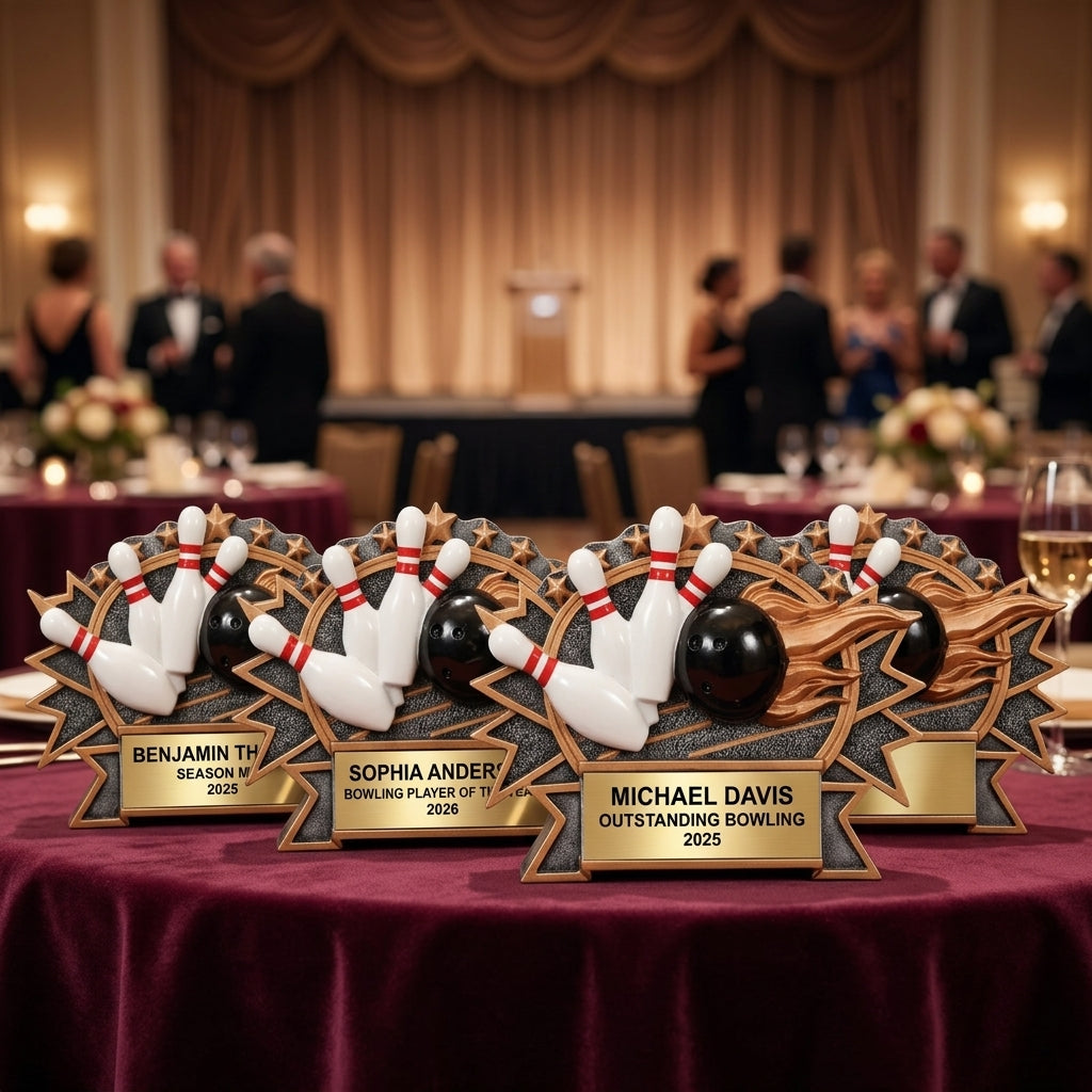 Bowling Trophy Award | Personalized Bowling Award | Custom Engraved | Bowling Gift | Team Award | Tournament Trophy - View 6