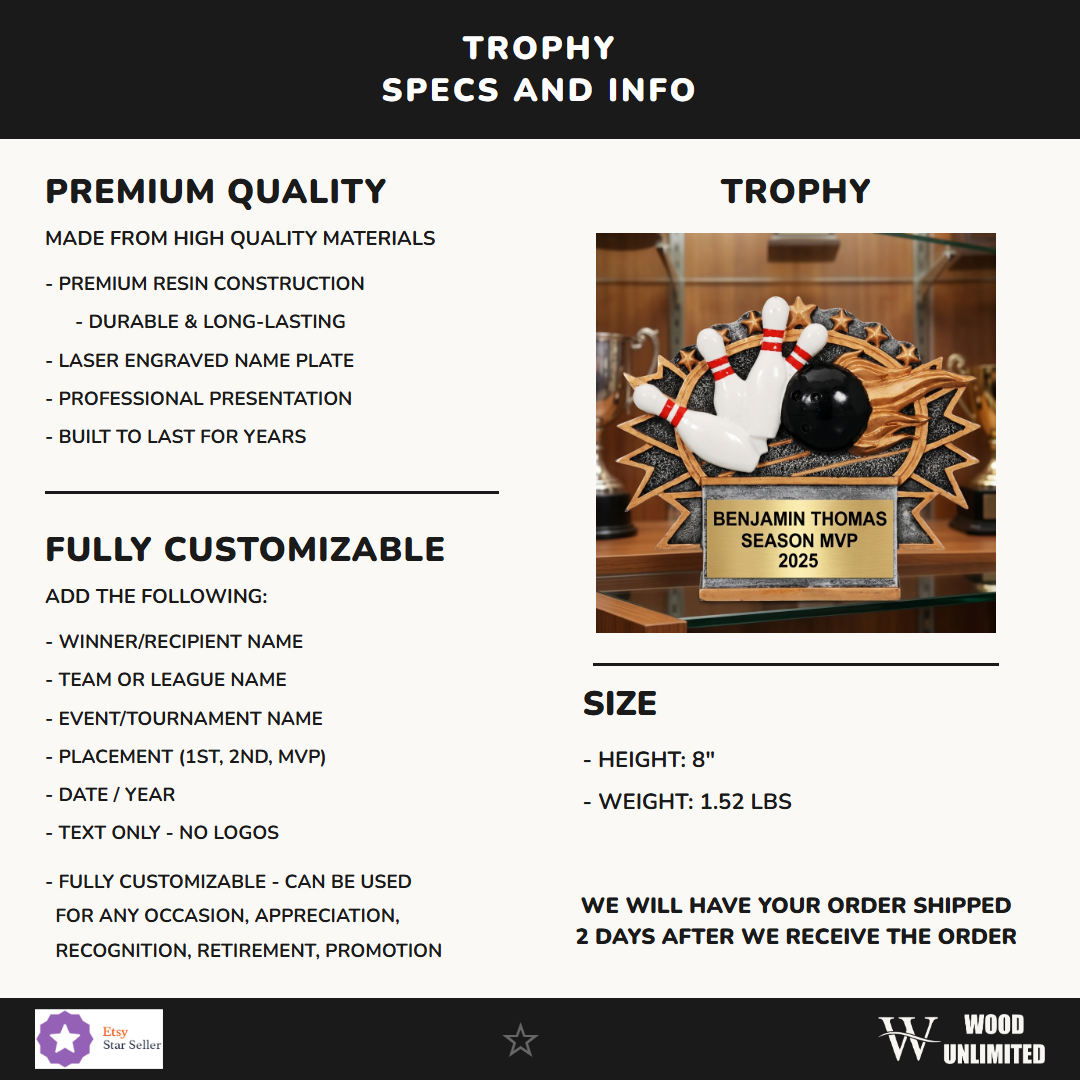 Bowling Resin Trophy