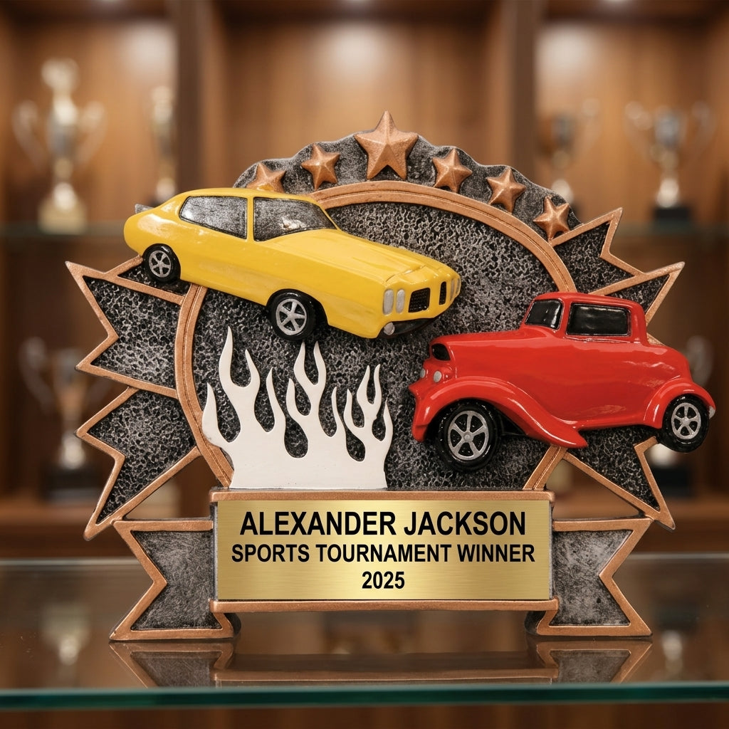 Personalized | Car Show Award | Custom Engraved | Trophy | Hot Rod | Classic Car | Award | Engraved | Custom | Automotive | Vehicle - View 1