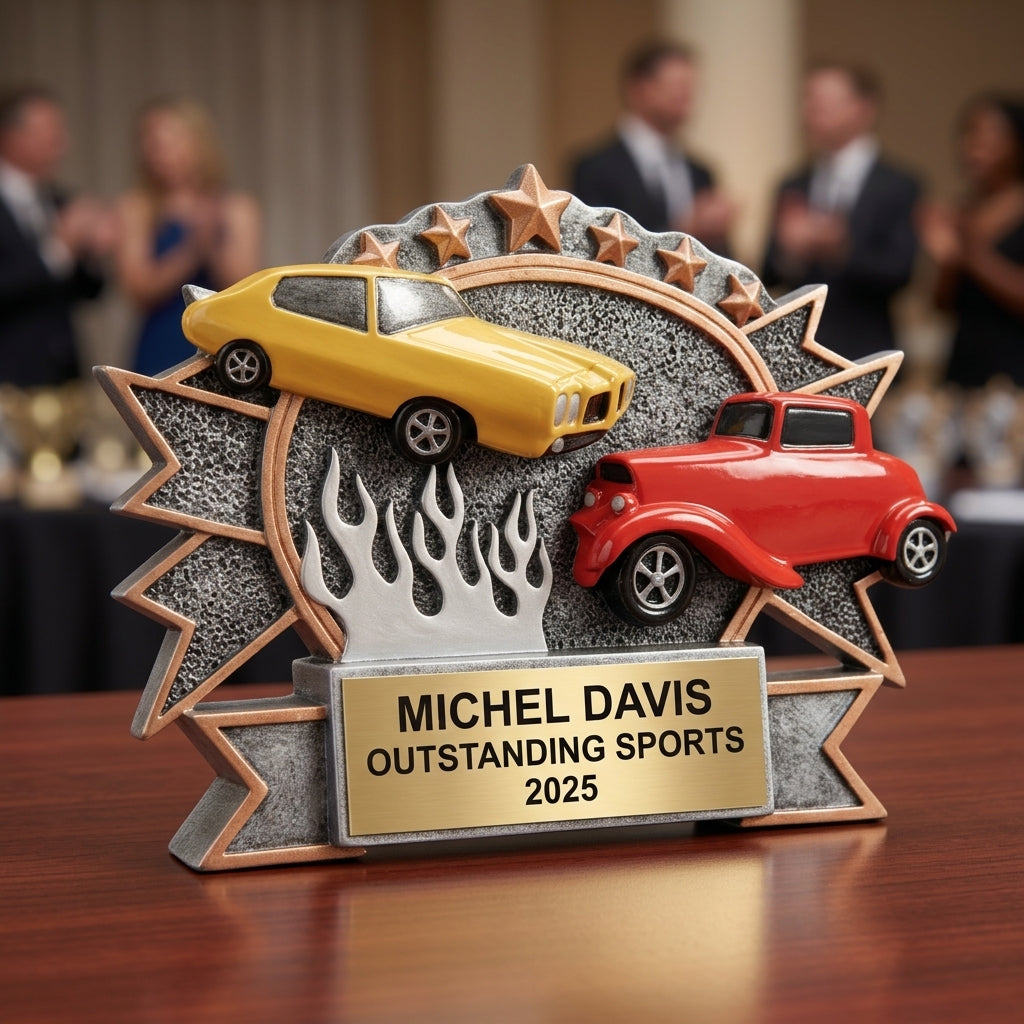 Personalized | Car Show Award | Custom Engraved | Trophy | Hot Rod | Classic Car | Award | Engraved | Custom | Automotive | Vehicle - View 2