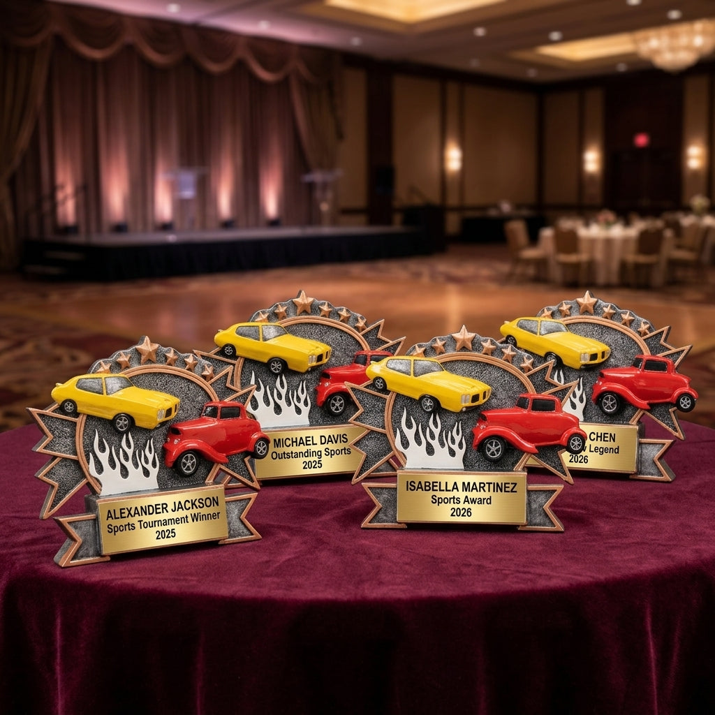 Personalized | Car Show Award | Custom Engraved | Trophy | Hot Rod | Classic Car | Award | Engraved | Custom | Automotive | Vehicle - View 6