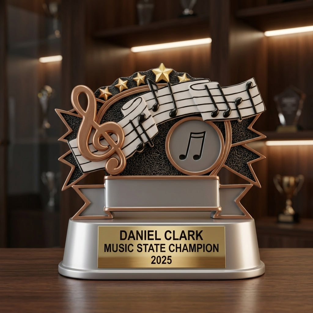 Personalized | Music Award | Custom Engraved | Music Trophy | Engraved Award | Personalized Music | Student Recognition | Teacher Gift - View 1