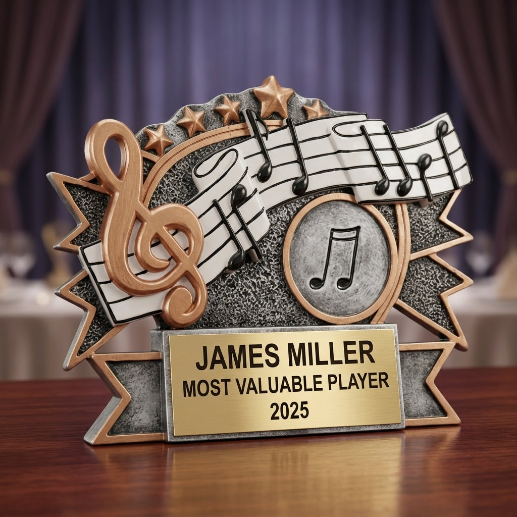 Personalized | Music Award | Custom Engraved | Music Trophy | Engraved Award | Personalized Music | Student Recognition | Teacher Gift - View 2