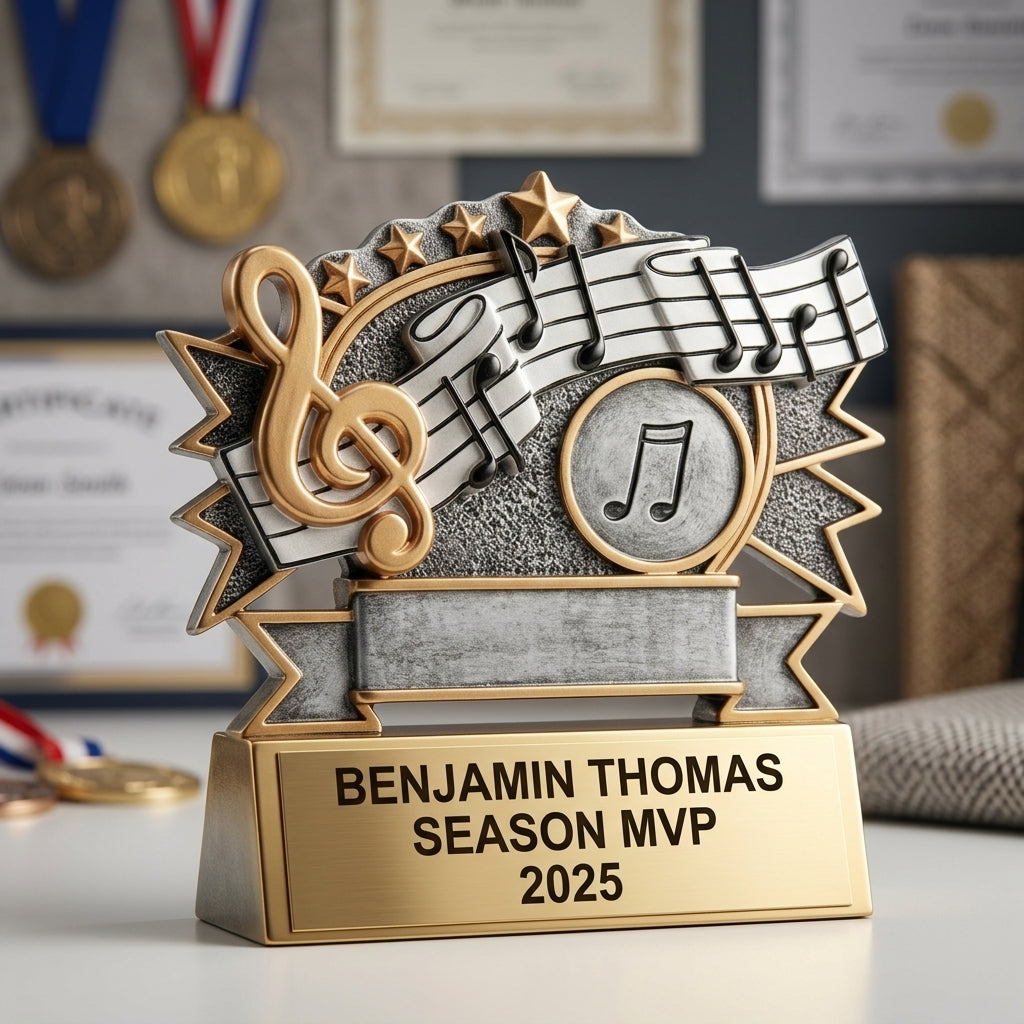 Personalized | Music Award | Custom Engraved | Music Trophy | Engraved Award | Personalized Music | Student Recognition | Teacher Gift - View 3