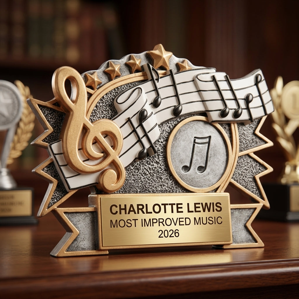 Personalized | Music Award | Custom Engraved | Music Trophy | Engraved Award | Personalized Music | Student Recognition | Teacher Gift - View 4