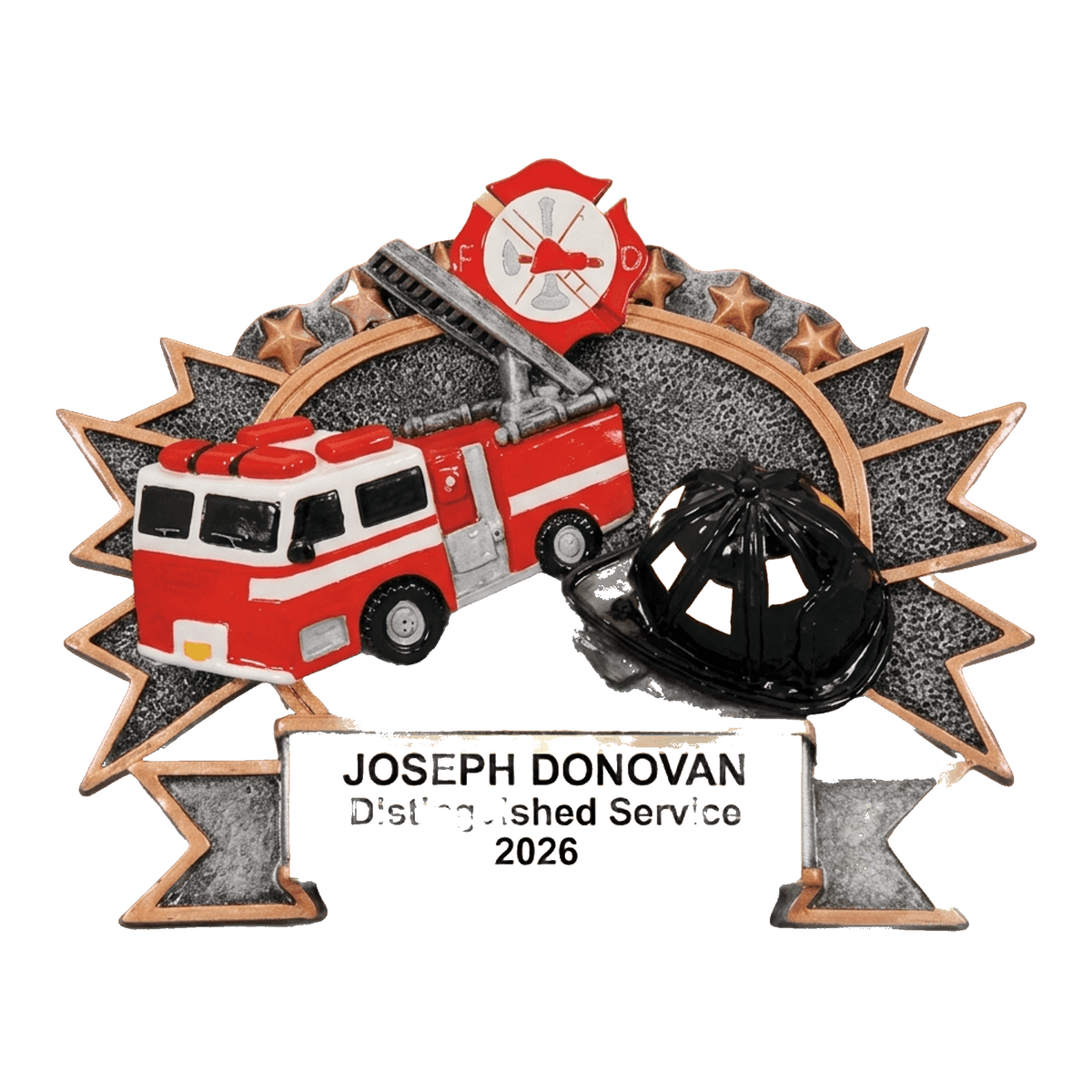 Personalized First Responder Recognition Trophy - Custom Laser Engraved Award