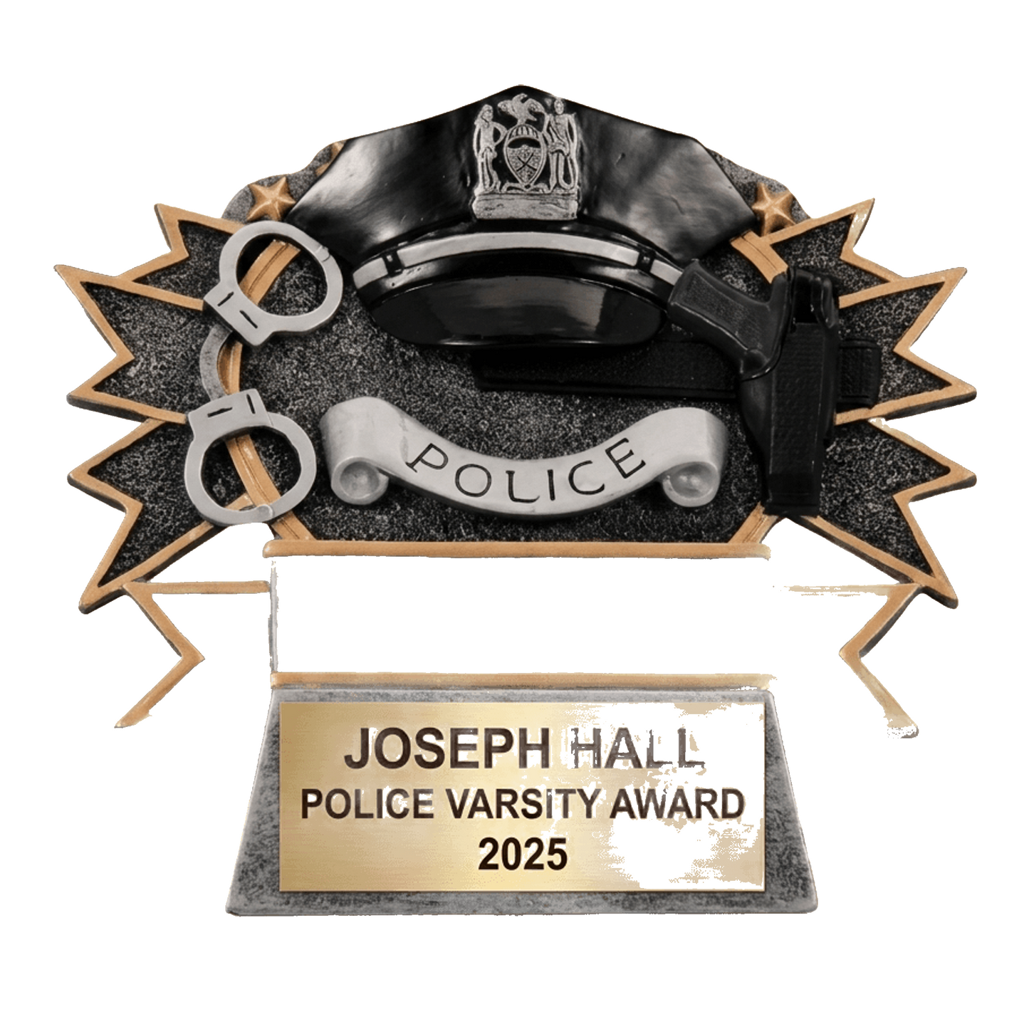 Personalized | Police Award | Custom Engraved | Police Officer | Law Enforcement | Retirement Gift | Officer Award | Graduation Trophy