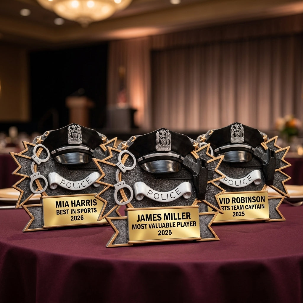Personalized | Police Award | Custom Engraved | Police Officer | Law Enforcement | Retirement Gift | Officer Award | Graduation Trophy - View 6