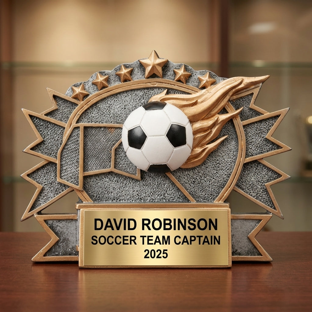 Soccer Award Trophy | Personalized | Custom Engraved | Soccer Gift | MVP | Golden Boot | Coach Gift | Team Award - View 1
