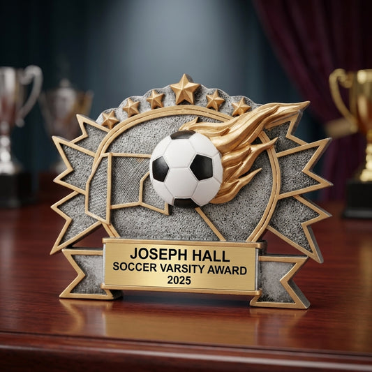 Soccer Award Trophy | Personalized | Custom Engraved | Soccer Gift | MVP | Golden Boot | Coach Gift | Team Award - View 2