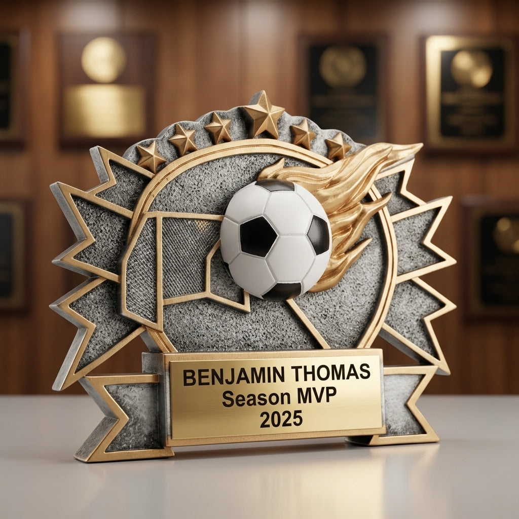 Soccer Award Trophy | Personalized | Custom Engraved | Soccer Gift | MVP | Golden Boot | Coach Gift | Team Award - View 3