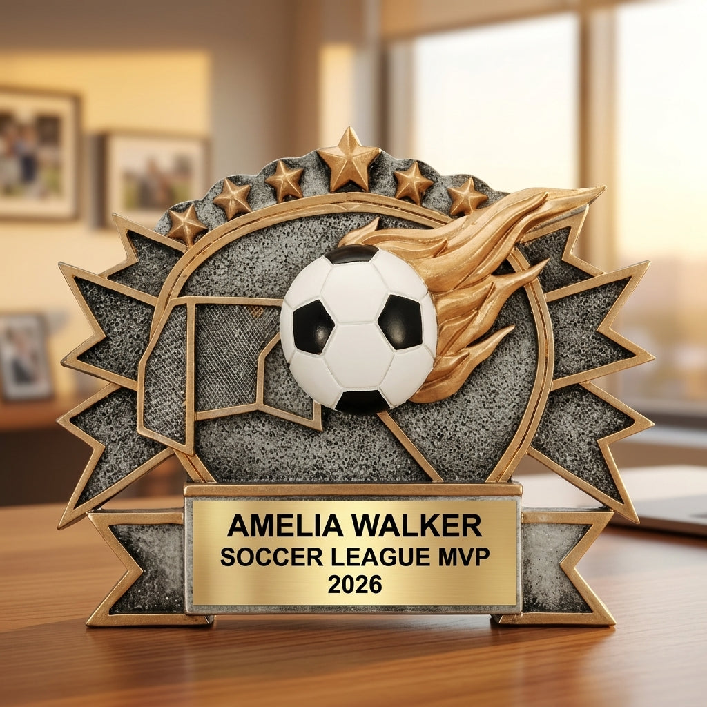 Soccer Award Trophy | Personalized | Custom Engraved | Soccer Gift | MVP | Golden Boot | Coach Gift | Team Award - View 5