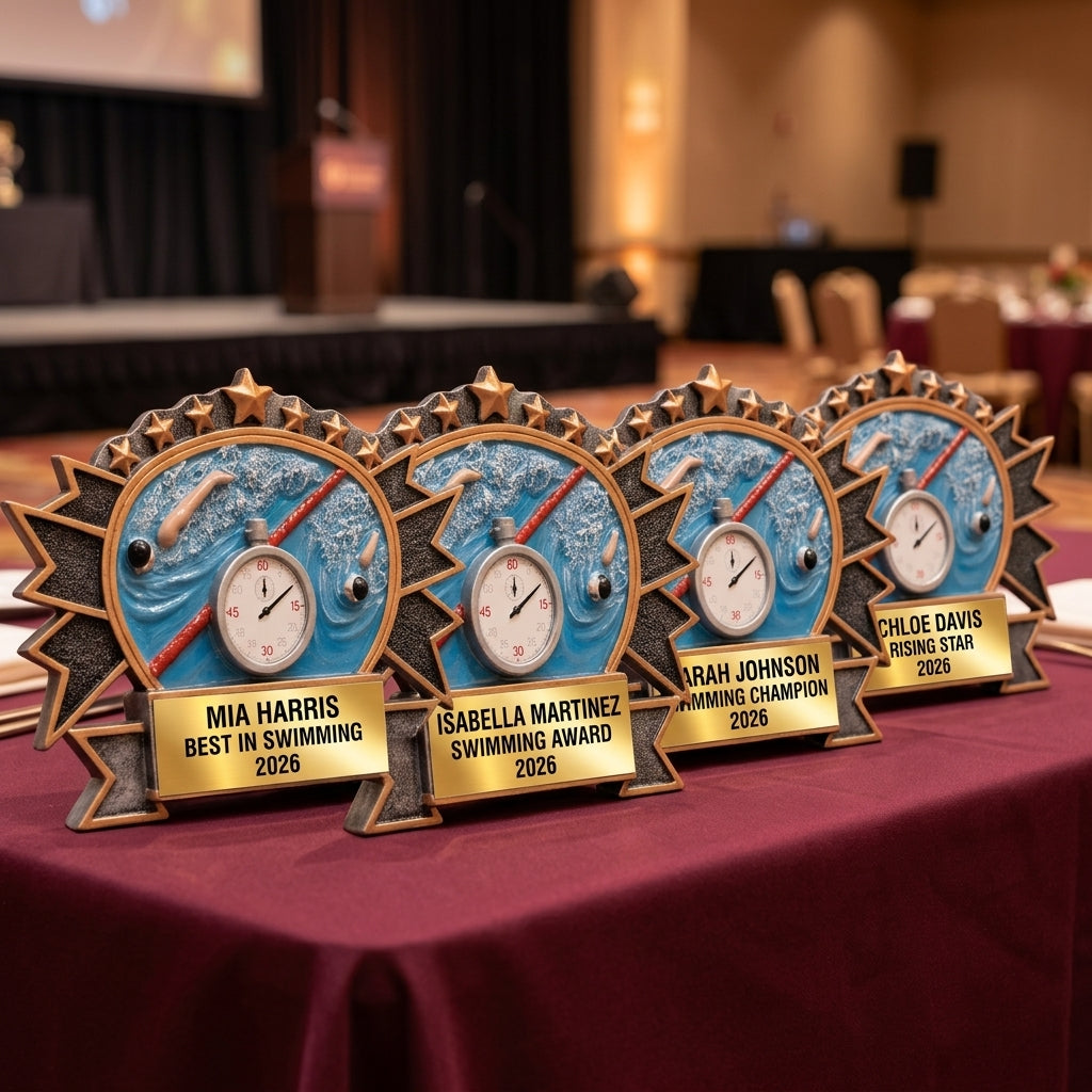 Swimming Award Trophy | Personalized | Custom Engraved Swim Trophy | Swimming Gift | Swim Team Award | Free Engraving - View 6
