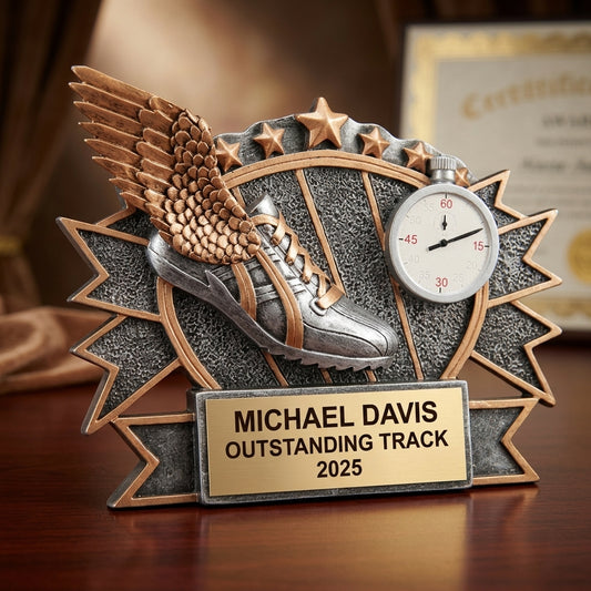 Track Award Trophy | Personalized | Custom Engraved | Track & Field | Running Award | Cross Country | Champion - View 2