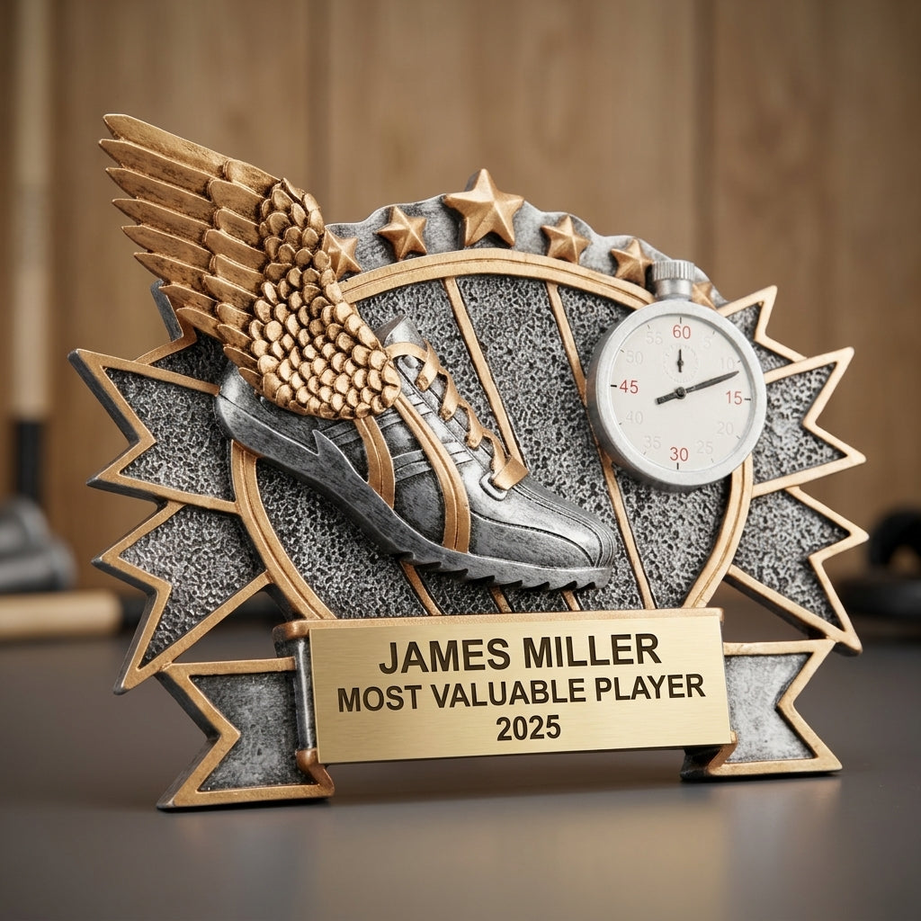Track Award Trophy | Personalized | Custom Engraved | Track & Field | Running Award | Cross Country | Champion - View 3