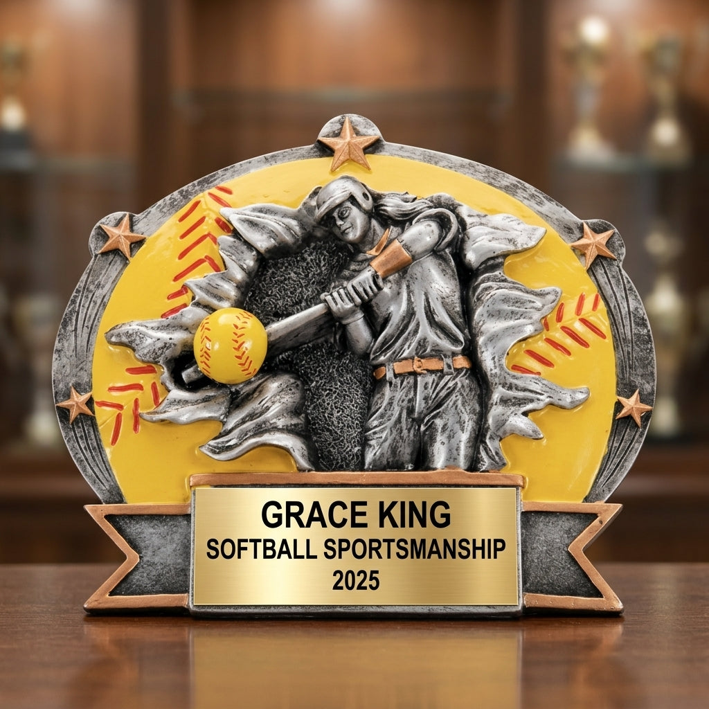 Softball Award Trophy | Personalized | Custom Engraved | Softball Gifts | Team MVP | End of Season - View 1