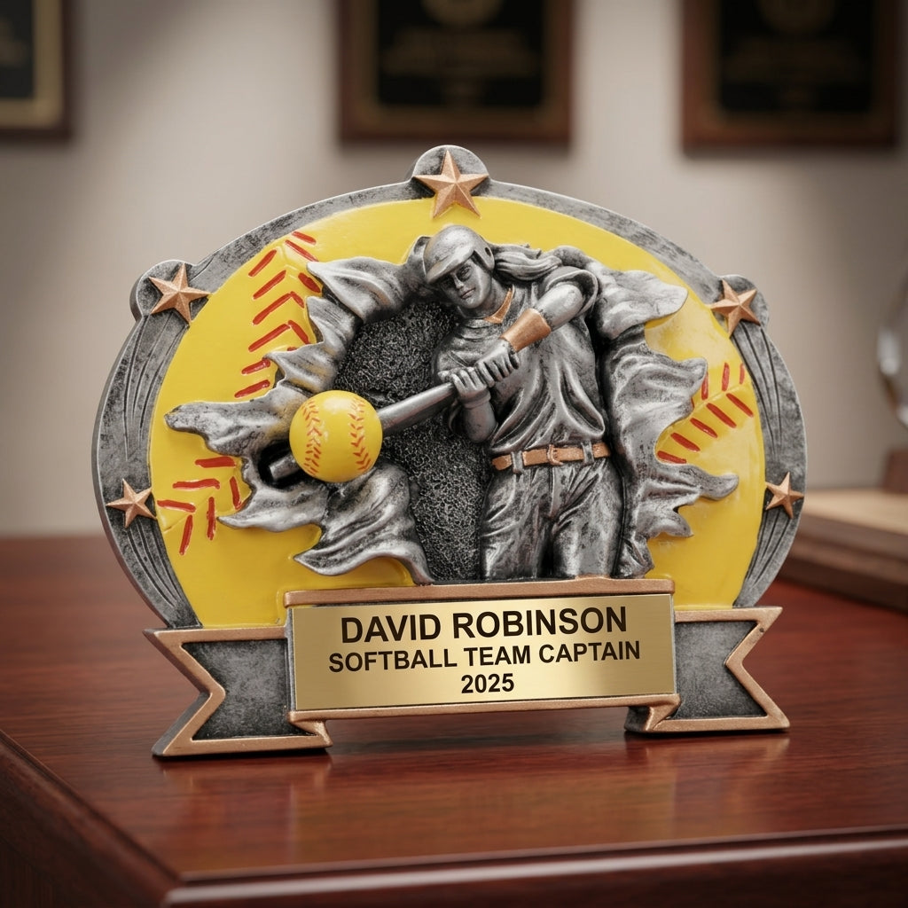Softball Award Trophy | Personalized | Custom Engraved | Softball Gifts | Team MVP | End of Season - View 2